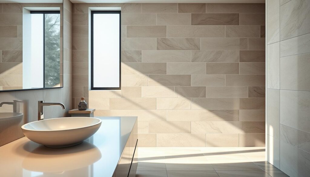 Fugen und Fliesenoptik im Badezimmer Fugen und Fliesenoptik im Badezimmer