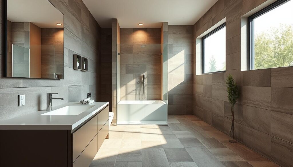 Glasfaserplatten für moderne Badgestaltung