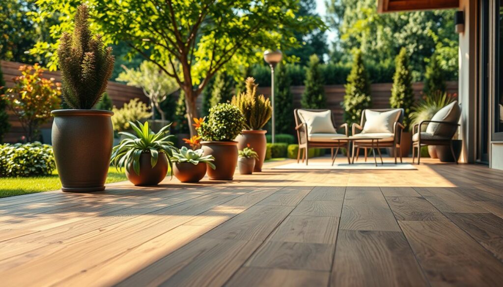 Holzoptik im Außenbereich