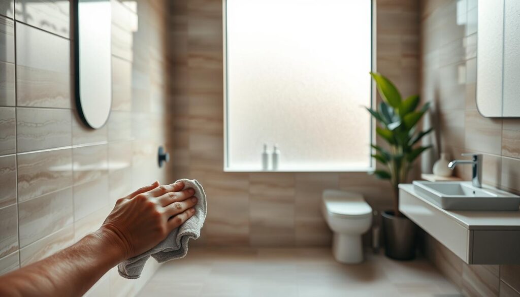 Pflege und Wartung von halbhoch gefliesten Bädern Pflege und Wartung von halbhoch gefliesten Bädern